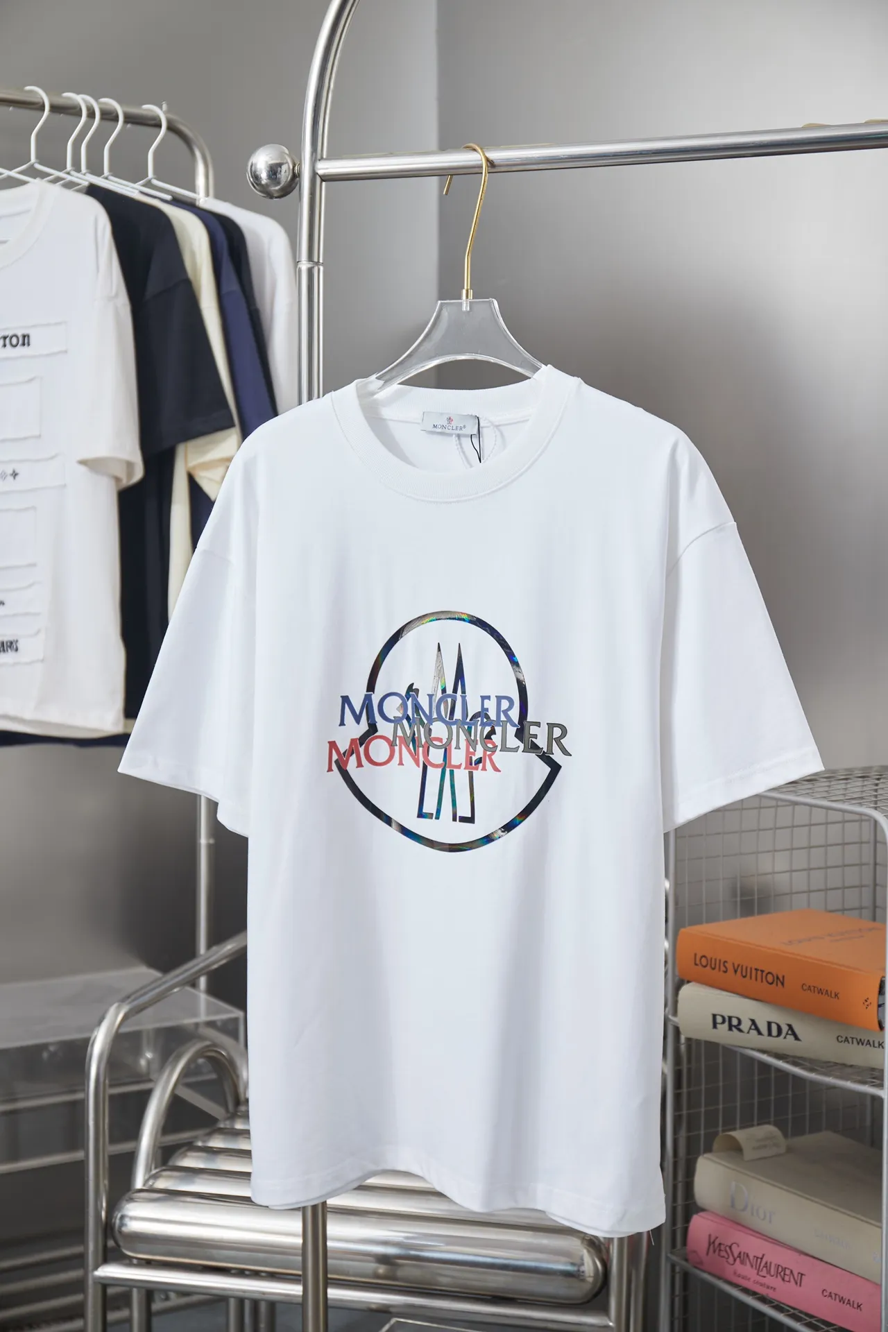 MO*CLER 25SS New Arrival logo · 320 100% · 32 1X 1 · Classic logo · · ：Black/White/Blue/Green Size：S/M/L/XL